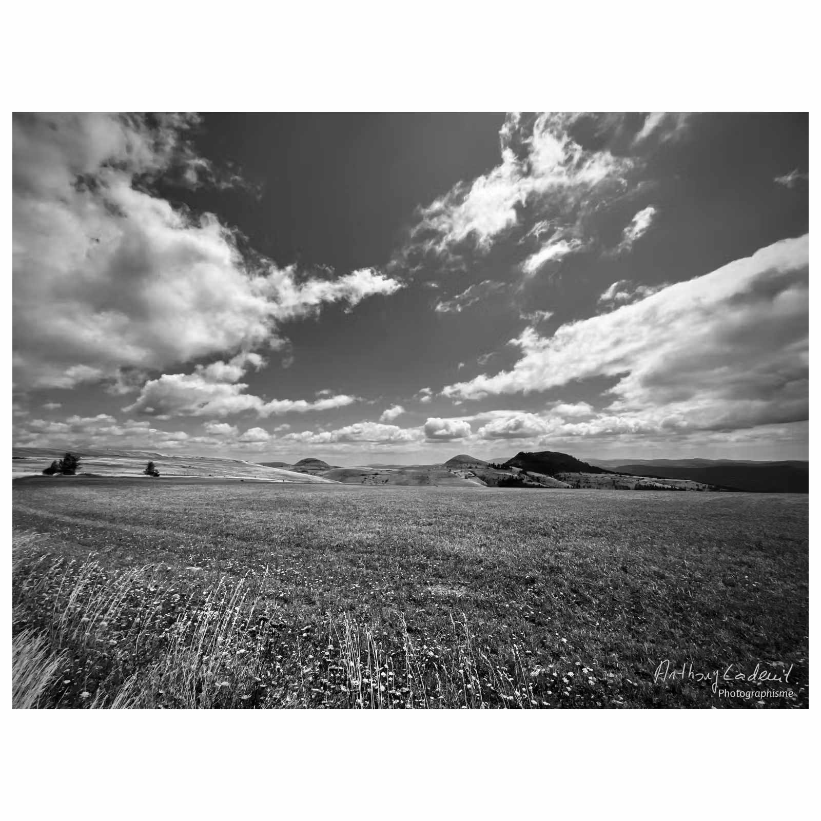 photographie noir et blanc de la cham des Bondons