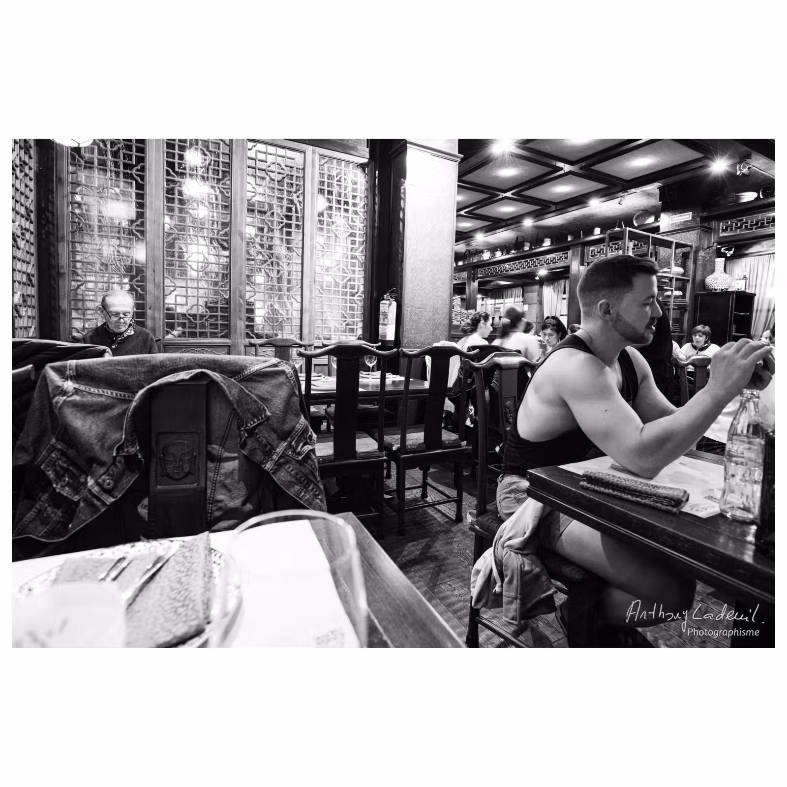 photographie d'ambiance dans un restaurant de Bilbao, Espagne.