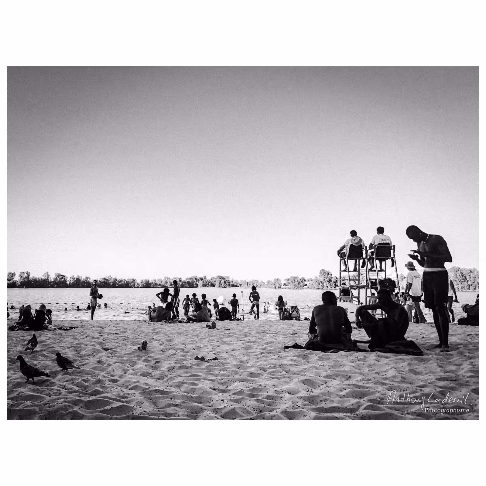 Photographie d'ambiance de la plage du Lac de Bordeaux