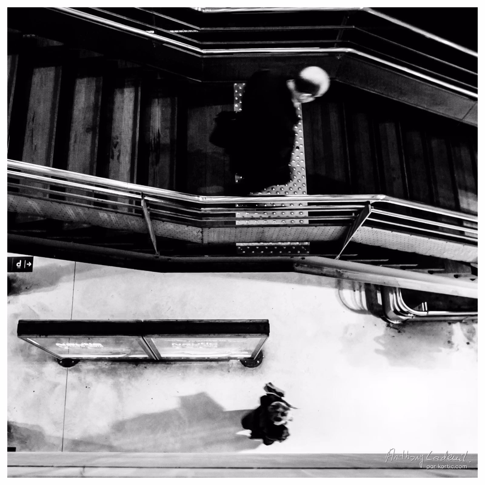 photographie en plongée de personnes dans une gare