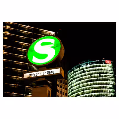 panneau d'entrée de station de train S-Bahn de Berlin