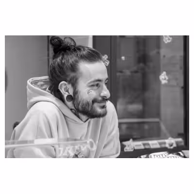 portrait noir et blanc de Maxime