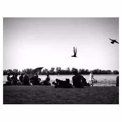 Photographie de la plage du Lac de Bordeaux