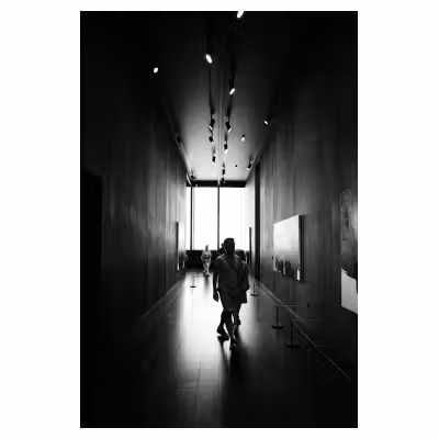 photo d'ambiance à l'intérieur du musée Soulages de Rodez (1/2)